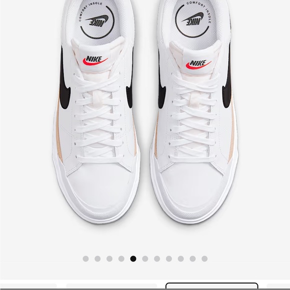 Nike White and Black Court Legacy Lift Sneakers - Picture 2 of 7